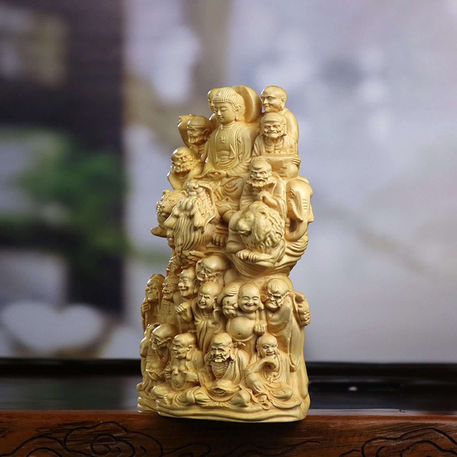 壁掛け　木彫 縁起良い松竹梅の彫刻を黒枠で囲い上品な面持ちの深彫り彫刻欄間